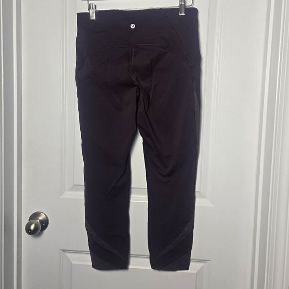 Lululemon Strength & Sweat Crop *23" - 10 Black Satin - Picture 5 of 8